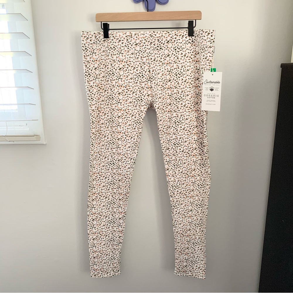 Pact Women's Floral Leggings - White and Pink